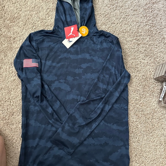 Puma Folds of Honor Blue Cammo pullover - Picture 2 of 9